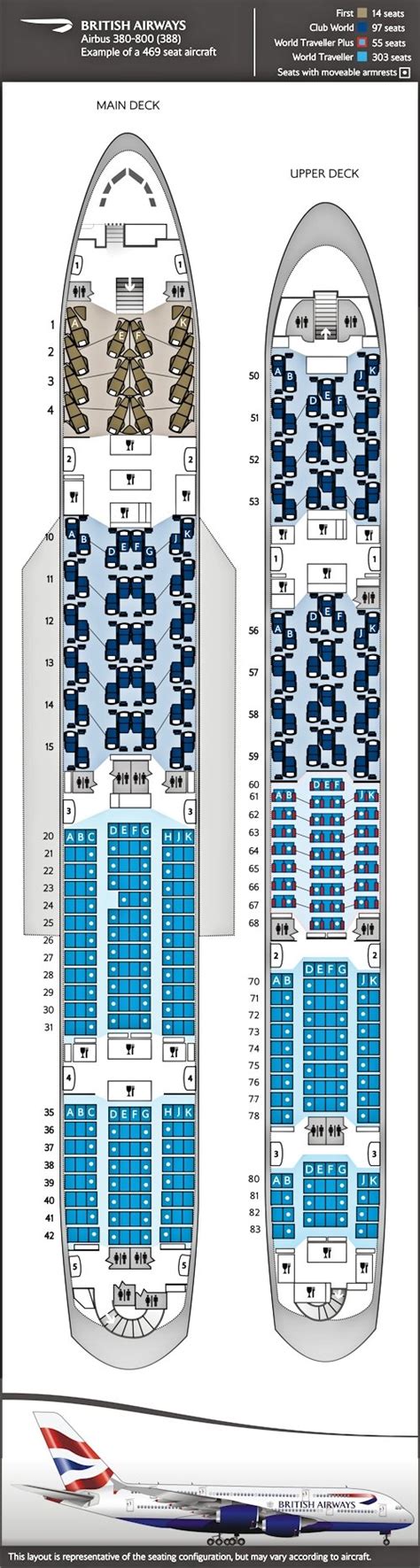 Seat Map British Airways Airbus A380 800 (388).
